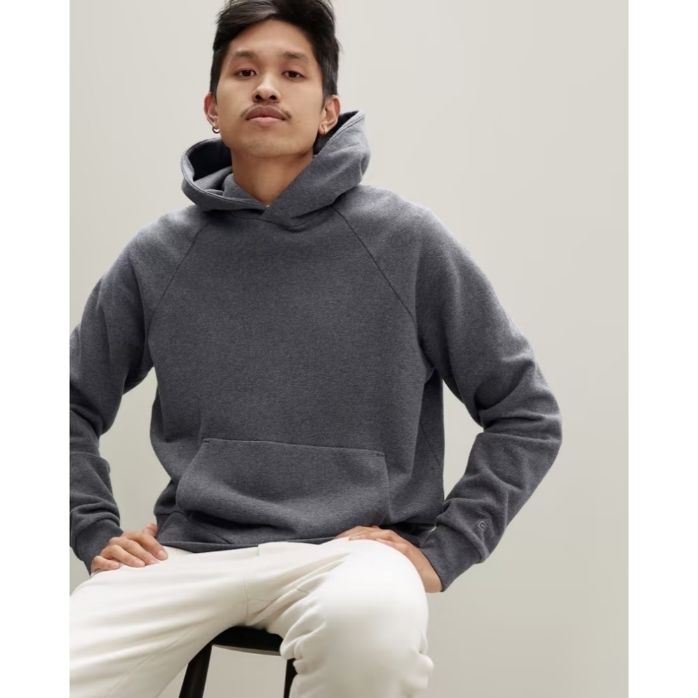 Everlane Hoodie Mens Grey The Track Sweatshirt Pullover Uniform Heathered